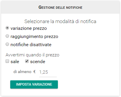 Impostazioni relative alle notifiche